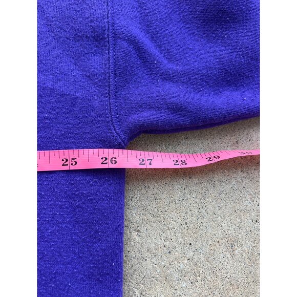 Vintage Starter Purple Snowflake Print Crewneck Sweatshirt 2XL Winter Theme C4 - Picture 4 of 5